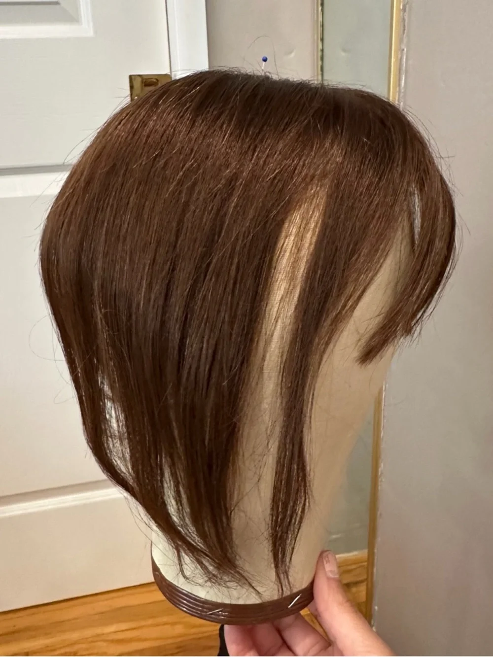Hair Topper With Bangs 100% Human Hair - Medium Dark‎ Brown (4#) #TB9